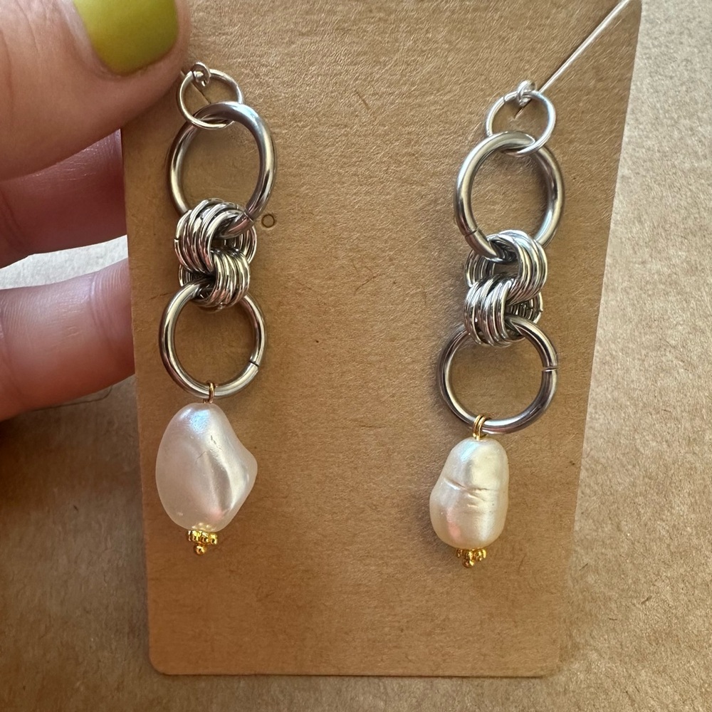 Sterling Silver Artisan Made Chainmail Earrings